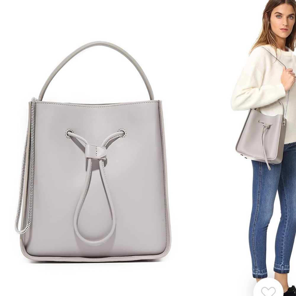 Philip Lim 3.1 grey Soleil bucket bag size small crossbody top handle leather - Picture 12 of 12